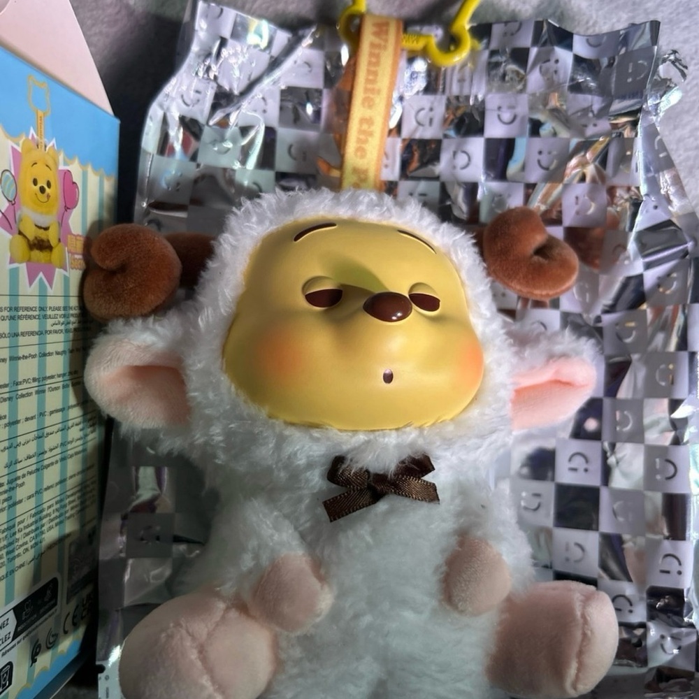 Disney Winnie the Pooh Plush in Sheep Costume - Yellow and White - Picture 4 of 4